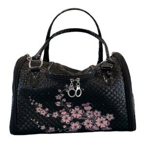 Stylish Black and Pink Dog Carrier